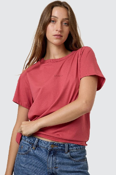 THRILLS - MINIMAL THRILLS RELAXED TEE - REDWOOD - PERTH BOUTIQUE - AUSTRALIAN BOUTIQUE - WA BOUTIQUE - INTERNATIONAL SHIPPING - USA SHIPPING - PERTH STORES - PERTH STORE - AUSTRALIA - WA - WESTER AUSTRALIA - WOMENS FASHION - FASHION - CLOTHING - WA STOCKIST - PERTH STOCKIST - AUSTRALIAN STOCKIST - STOCKIST