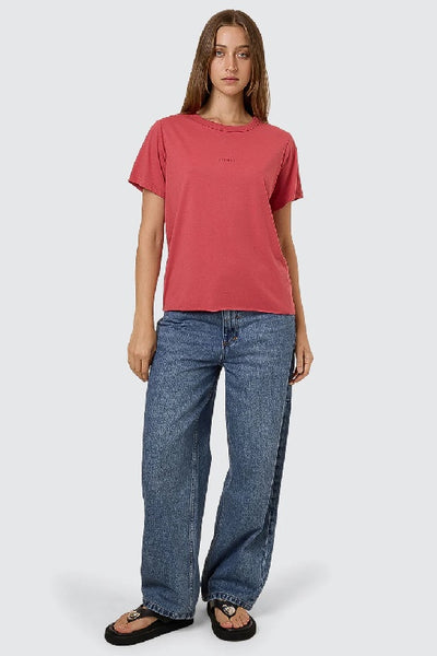 THRILLS - MINIMAL THRILLS RELAXED TEE - REDWOOD - PERTH BOUTIQUE - AUSTRALIAN BOUTIQUE - WA BOUTIQUE - INTERNATIONAL SHIPPING - USA SHIPPING - PERTH STORES - PERTH STORE - AUSTRALIA - WA - WESTER AUSTRALIA - WOMENS FASHION - FASHION - CLOTHING - WA STOCKIST - PERTH STOCKIST - AUSTRALIAN STOCKIST - STOCKIST