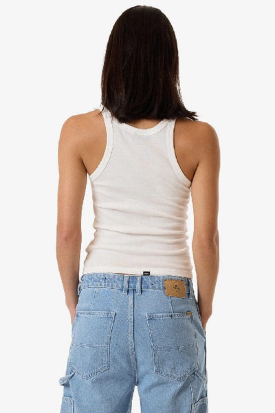 THRILLS - SIGNATURE ROSE APEX TANK - DIRTY WHITE - PERTH STOCKIST - AUSTRALIAN STOCKIST - WA STOCKIST - AUSTRALIA STOCKIST - AUS STOCKIST - PERTH BOUTIQUE - WA BOUTIQUE - AUS BOUTIQUE - AUSTRALIA BOUTIQUE