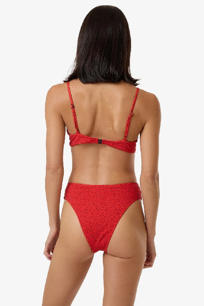 THRILLS - ZINNIA 90S HIGH CUT BIKINI BOTTOM - FLAME RED