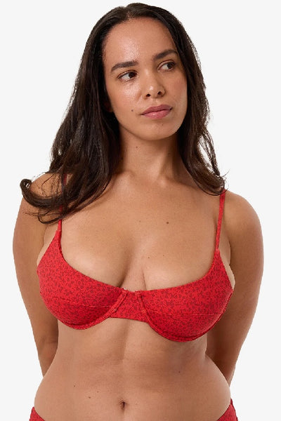 THRILLS - ZINNIA UNDERWIRE BIKINI TOP - FLAME RED - PERTH - STOCKIST