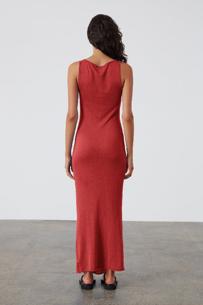 ZULU & ZEPHYR - CONTRAST KNIT DRESS - RED