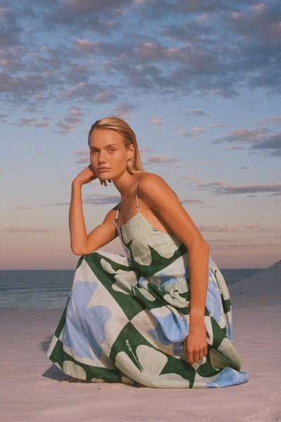 ZULU & ZEPHYR - HIBISCUS LINEN DRESS