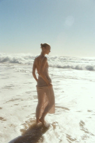 ZULU & ZEPHYR - HUSK COTTON CROCHET PULLOVER DRESS