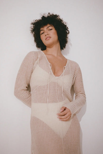 ZULU & ZEPHYR - HUSK LATTICE KNIT DRESS