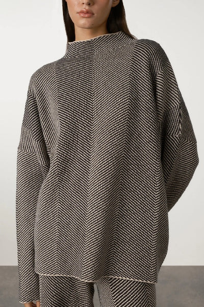 ZULU & ZEPHYR - KNIT PANT - KNIT JUMPER - BLACK HERRINGBONE - PERTH BOUTIQUE - AUSTRALIAN BOUTIQUE - WA BOUTIQUE - INTERNATIONAL SHIPPING - USA SHIPPING - PERTH STORES - PERTH STORE - AUSTRALIA - WA - WESTER AUSTRALIA - WOMENS FASHION - FASHION - CLOTHING - WA STOCKIST - PERTH STOCKIST - AUSTRALIAN STOCKIST - STOCKIST