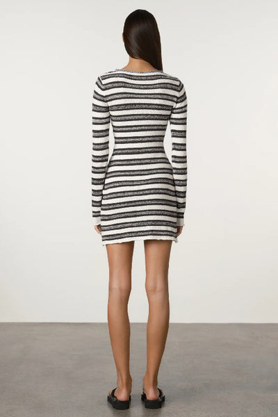 ZULU & ZEPHYR - MARLE STRIPE TEXTURED KNIT MINI DRESS- BOUTIQUE - WA BOUTIQUE - PERTH STOCKIST - AUSTRALIAN STOCKIST - NO TARAF - INTERNATIONAL SHIPPING - EXPRESS SHIPPING - STOCKIST