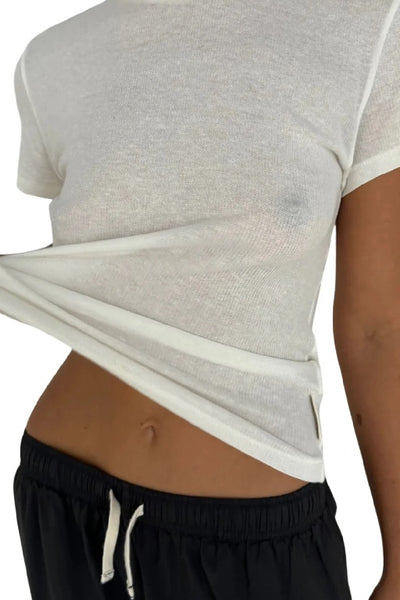 ZULU & ZEPHYR - RIB HEMP JERSEY T-SHIRT - WHITE - PERTH BOUTIQUE - AUSTRALIAN BOUTIQUE - WA BOUTIQUE - INTERNATIONAL SHIPPING - USA SHIPPING - PERTH STORES - PERTH STORE - AUSTRALIA - WA - WESTER AUSTRALIA - WOMENS FASHION - FASHION - CLOTHING - WA STOCKIST - PERTH STOCKIST - AUSTRALIAN STOCKIST - STOCKIST