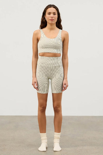 ZULU & ZEPHYR - STRIPE RIB 7INCH BIKE SHORT - COCONUT - PERTH STOCKIST - AUSTRALIAN STOCKIST - WA STOCKIST - AUSTRALIA STOCKIST - AUS STOCKIST - PERTH BOUTIQUE - WA BOUTIQUE - AUS BOUTIQUE - AUSTRALIA BOUTIQUE