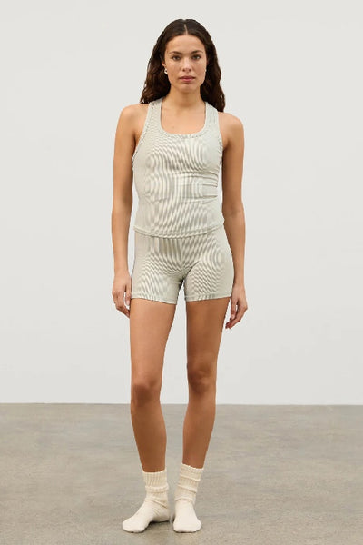 ZULU & ZEPHYR - STRIPE RIB RACER BACK TANK - COCONUT - PERTH STOCKIST - AUSTRALIAN STOCKIST - WA STOCKIST - AUSTRALIA STOCKIST - AUS STOCKIST - PERTH BOUTIQUE - WA BOUTIQUE - AUS BOUTIQUE - AUSTRALIA BOUTIQUE