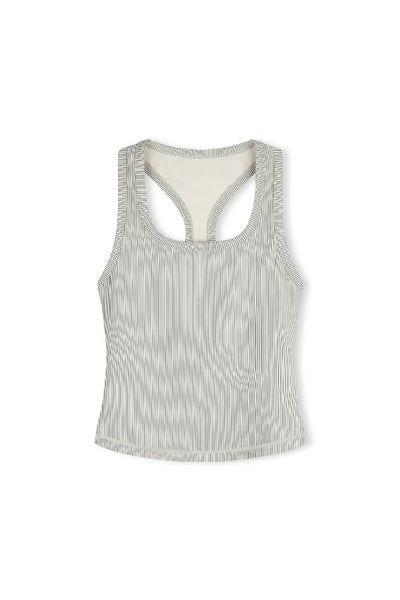 ZULU & ZEPHYR - STRIPE RIB RACER BACK TANK - COCONUT - PERTH STOCKIST - AUSTRALIAN STOCKIST - WA STOCKIST - AUSTRALIA STOCKIST - AUS STOCKIST - PERTH BOUTIQUE - WA BOUTIQUE - AUS BOUTIQUE - AUSTRALIA BOUTIQUE