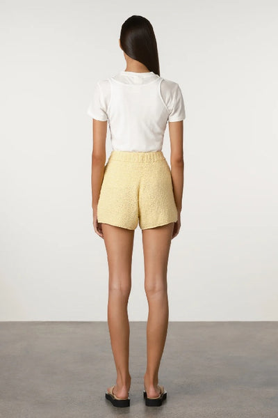 ZULU & ZEPHYR - TEXTURED KNIT SHORT - BUTTER - PERTH BOUTIQUE - AUSTRALIAN BOUTIQUE - WA BOUTIQUE - INTERNATIONAL SHIPPING - USA SHIPPING - PERTH STORES - PERTH STORE - AUSTRALIA - WA - WESTER AUSTRALIA - WOMENS FASHION - FASHION - CLOTHING - WA STOCKIST - PERTH STOCKIST - AUSTRALIAN STOCKIST - STOCKIST