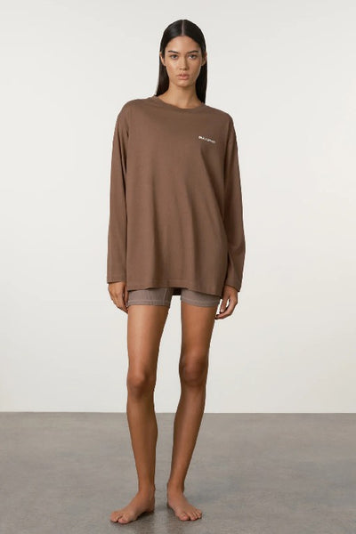 ZULU & ZEPHYR - LONG SLEEVE SPORT TEE - CAROB- BOUTIQUE - WA BOUTIQUE - PERTH STOCKIST - AUSTRALIAN STOCKIST - NO TARAF - INTERNATIONAL SHIPPING - EXPRESS SHIPPING - STOCKIST