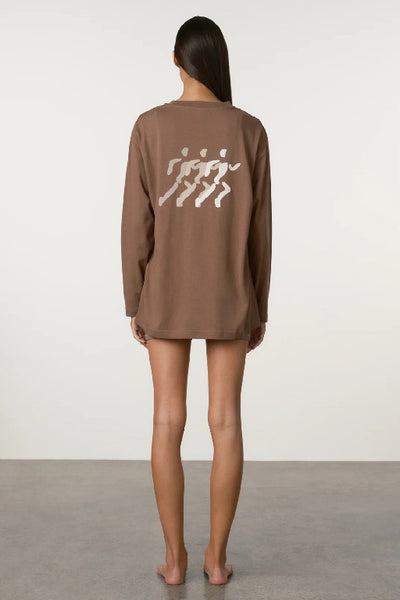 ZULU & ZEPHYR - LONG SLEEVE SPORT TEE - CAROB- BOUTIQUE - WA BOUTIQUE - PERTH STOCKIST - AUSTRALIAN STOCKIST - NO TARAF - INTERNATIONAL SHIPPING - EXPRESS SHIPPING - STOCKIST