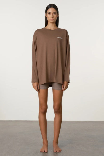 ZULU & ZEPHYR - LONG SLEEVE SPORT TEE - CAROB- BOUTIQUE - WA BOUTIQUE - PERTH STOCKIST - AUSTRALIAN STOCKIST - NO TARAF - INTERNATIONAL SHIPPING - EXPRESS SHIPPING - STOCKIST