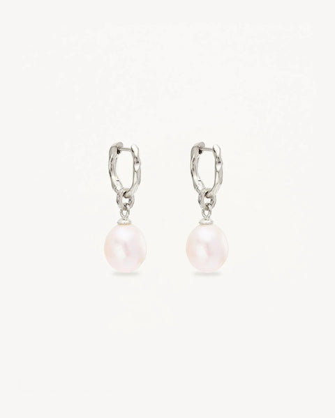 BY CHARLOTTE - EMBRACE STILLNESS PEARL HOOPS