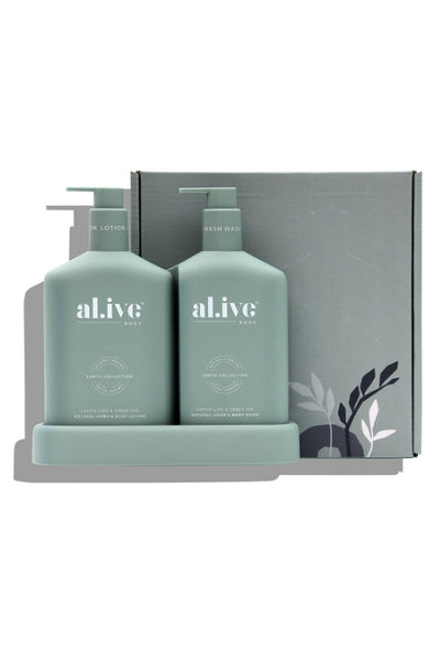 AL.IVE WASH LOTION DUO TRAY KAFFIR LIME AND GREEN TEA
