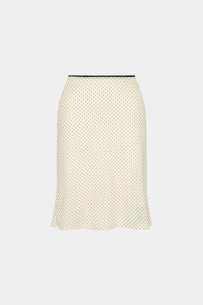 A flat component or technical close-up showing the precise overlock stitching on the hemline and the high-stretch grain of the 97% Polyester, 3% Elastane textile blend.