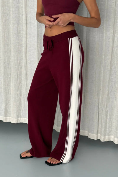 SHOP ARCAA MOVEMENT EMERY PANT - MERLOT & CREAM ONLINE