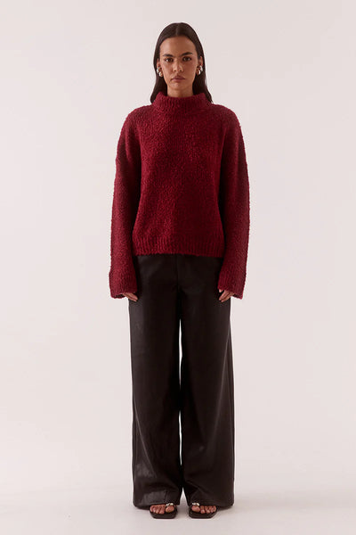 SHOP SOVERE VERSE SWEATER IN RASPBERRY WINE ONLINE