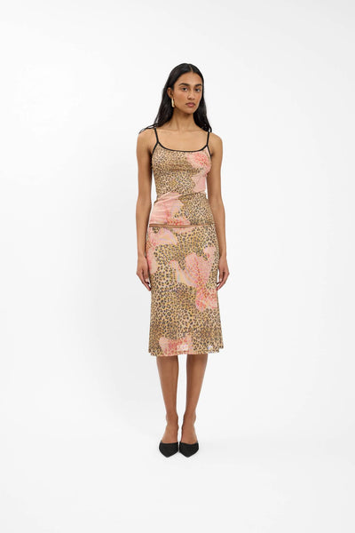 SHOP WITH HARER LU MIDI SKIRT IN MESH LEOPARD ONLINE