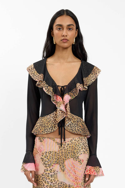 SHOP WITH HARER LU CAMISOLE IN MESH LEOPARD ONLINE
