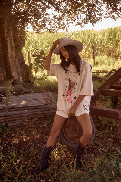 SHOP SABBI THE VERY OVERSIZED DARLIN TEE IN MARSHMALLOW ONLINE
