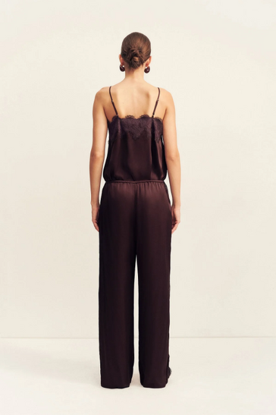 SHONA JOY - SIMONA LACE SIDE PANEL PANT - ESPRESSO