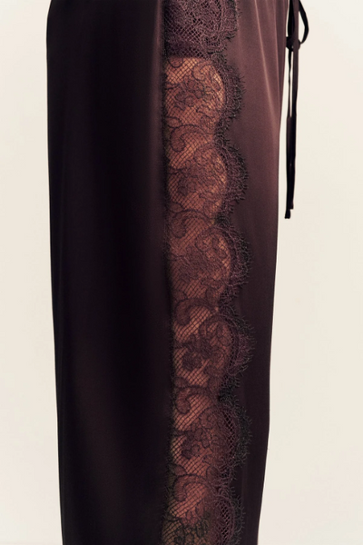 SHONA JOY - SIMONA LACE SIDE PANEL PANT - ESPRESSO
