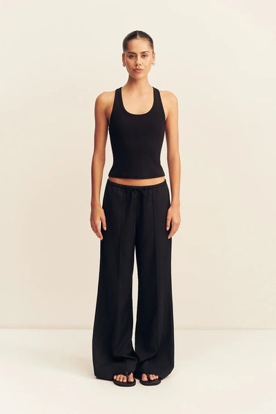 SHOP SHONA JOY CASTRO SUITING DRAWSTRING PANT IN BLACK ONLINE