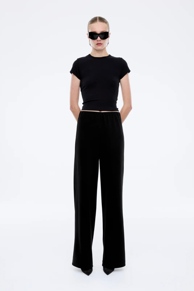 SHOP ENA PELLY ALESSA RELAXED SOFT JERSEY PANT IN BLACK ONLINE