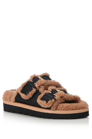 ALIAS MAE - SAINT SANDAL - BLACK LEATHER _ SHEARLING - PERTH STOCKIST - AUSTRALIAN STOCKIST - WA STOCKIST - AUSTRALIA STOCKIST - AUS STOCKIST - PERTH BOUTIQUE - WA BOUTIQUE - AUS BOUTIQUE - AUSTRALIA BOUTIQUE 