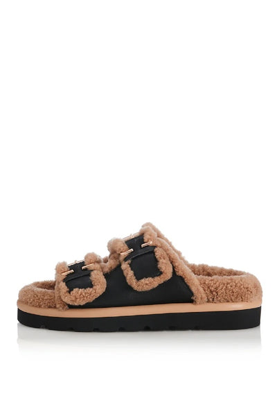 ALIAS MAE - SAINT SANDAL - BLACK LEATHER _ SHEARLING - PERTH STOCKIST - AUSTRALIAN STOCKIST - WA STOCKIST - AUSTRALIA STOCKIST - AUS STOCKIST - PERTH BOUTIQUE - WA BOUTIQUE - AUS BOUTIQUE - AUSTRALIA BOUTIQUE 