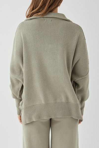 ARCAA - LONDON ZIP SWEATER - SAGE