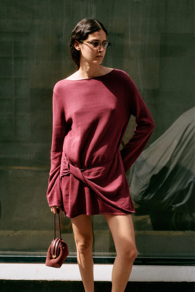 SHOP ARCAA MOVEMENT KIRA MINI DRESS IN MERLOT ONLINE
