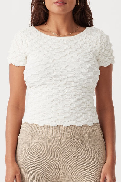 ARCAA MOVEMENT - MILA CAP REVERSIBLE SLEEVE TEE - CREAM - PERTH - STOCKIST