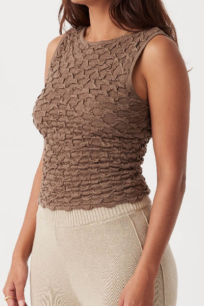 ARCAA MOVEMENT - MILA REVERSIBLE TEXTURED TANK - CACAO - PERTH - STOCKIST