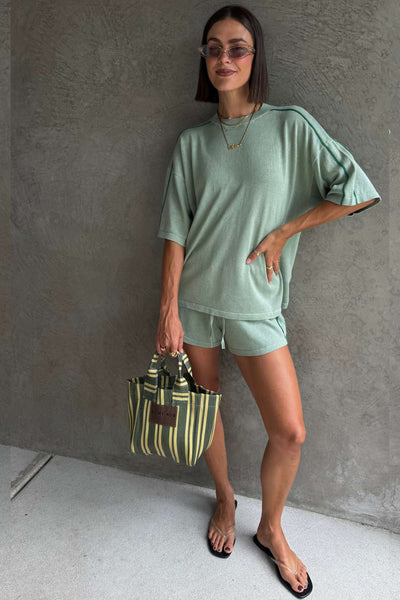 ARCAA MOVEMENT - PIPPA OVERSIZED TEE - EUCALYPTUS & SEA GREEN - PERTH BOUTIQUE - AUSTRALIAN BOUTIQUE - WA BOUTIQUE - INTERNATIONAL SHIPPING - USA SHIPPING - PERTH STORES - PERTH STORE - AUSTRALIA - WA - WESTER AUSTRALIA - WOMENS FASHION - FASHION - CLOTHING - WA STOCKIST - PERTH STOCKIST - AUSTRALIAN STOCKIST - STOCKIST