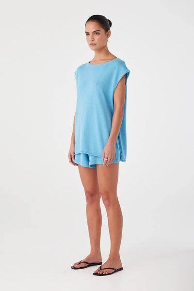 ARCAA MOVEMENT - POPPY TIE SIDE TOP - CYAN - PERTH BOUTIQUE - AUSTRALIAN BOUTIQUE - WA BOUTIQUE - INTERNATIONAL SHIPPING - USA SHIPPING - PERTH STORES - PERTH STORE - AUSTRALIA - WA - WESTER AUSTRALIA - WOMENS FASHION - FASHION - CLOTHING - WA STOCKIST - PERTH STOCKIST - AUSTRALIAN STOCKIST - STOCKIST