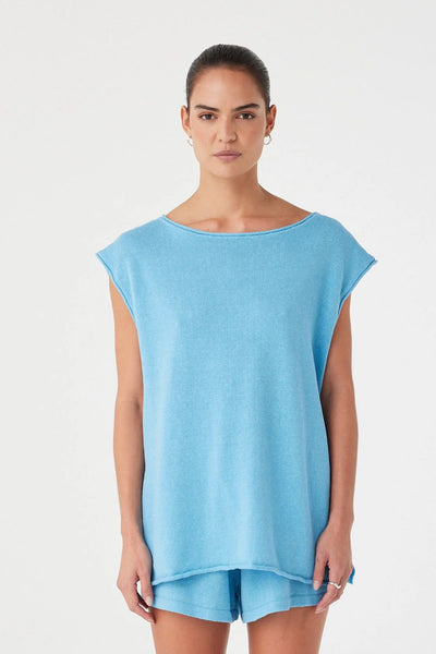 ARCAA MOVEMENT - POPPY TIE SIDE TOP - CYAN - PERTH BOUTIQUE - AUSTRALIAN BOUTIQUE - WA BOUTIQUE - INTERNATIONAL SHIPPING - USA SHIPPING - PERTH STORES - PERTH STORE - AUSTRALIA - WA - WESTER AUSTRALIA - WOMENS FASHION - FASHION - CLOTHING - WA STOCKIST - PERTH STOCKIST - AUSTRALIAN STOCKIST - STOCKIST