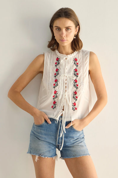 AUGUSTE - BELLAMY EMBROIDERED BLOUSE - WHITE - PERTH BOUTIQUE - AUSTRALIAN BOUTIQUE - WA BOUTIQUE - INTERNATIONAL SHIPPING - USA SHIPPING - PERTH STORES - PERTH STORE - AUSTRALIA - WA - WESTER AUSTRALIA - WOMENS FASHION - FASHION - CLOTHING - WA STOCKIST - PERTH STOCKIST - AUSTRALIAN STOCKIST - STOCKIST