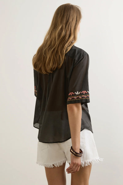 AUGUSTE - VESPER EMBROIDERED BLOUSE - BLACK - PERTH BOUTIQUE - AUSTRALIAN BOUTIQUE - WA BOUTIQUE - INTERNATIONAL SHIPPING - USA SHIPPING - PERTH STORES - PERTH STORE - AUSTRALIA - WA - WESTER AUSTRALIA - WOMENS FASHION - FASHION - CLOTHING - WA STOCKIST - PERTH STOCKIST - AUSTRALIAN STOCKIST - STOCKIST
