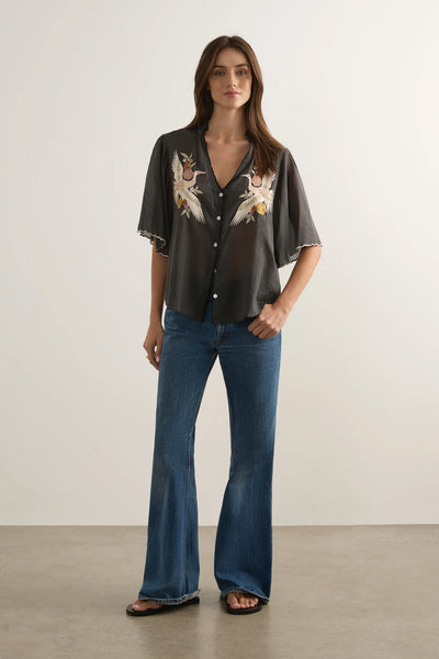 AUGUSTE - ZOE EMBROIDERED BLOUSE - BLACK - PERTH BOUTIQUE - AUSTRALIAN BOUTIQUE - WA BOUTIQUE - INTERNATIONAL SHIPPING - USA SHIPPING - PERTH STORES - PERTH STORE - AUSTRALIA - WA - WESTER AUSTRALIA - WOMENS FASHION - FASHION - CLOTHING - WA STOCKIST - PERTH STOCKIST - AUSTRALIAN STOCKIST - STOCKIST