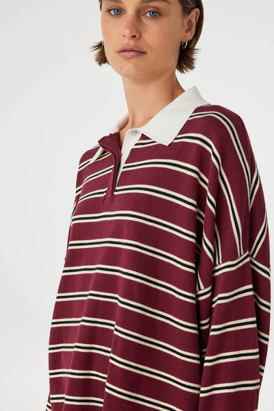 SHOP ARCAA MOVEMENT RAYNE KNIT JERSEY IN MERLOT STRIPE ONLINE