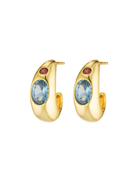 AVANT STUDIO - BAMBI HOOPS  - AQUAMARINE