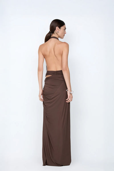 BEC + BRIDGE - CLEMENTINE TWIST DRESS - MILK CHOCOLATE - PERTH BOUTIQUE - AUSTRALIAN BOUTIQUE - WA BOUTIQUE - INTERNATIONAL SHIPPING - USA SHIPPING - PERTH STORES - PERTH STORE - AUSTRALIA - WA - WESTER AUSTRALIA - WOMENS FASHION - FASHION - CLOTHING - WA STOCKIST - PERTH STOCKIST - AUSTRALIAN STOCKIST - STOCKIST
