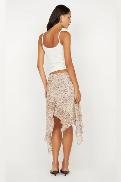 BEC + BRIDGE - FELINE ASYM SKIRT - FADED LEOPARD - PERTH BOUTIQUE - AUSTRALIAN BOUTIQUE - WA BOUTIQUE - INTERNATIONAL SHIPPING - USA SHIPPING - PERTH STORES - PERTH STORE - AUSTRALIA - WA - WESTER AUSTRALIA - WOMENS FASHION - FASHION - CLOTHING - WA STOCKIST - PERTH STOCKIST - AUSTRALIAN STOCKIST - STOCKIST