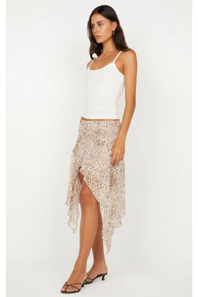 BEC + BRIDGE - FELINE ASYM SKIRT - FADED LEOPARD - PERTH BOUTIQUE - AUSTRALIAN BOUTIQUE - WA BOUTIQUE - INTERNATIONAL SHIPPING - USA SHIPPING - PERTH STORES - PERTH STORE - AUSTRALIA - WA - WESTER AUSTRALIA - WOMENS FASHION - FASHION - CLOTHING - WA STOCKIST - PERTH STOCKIST - AUSTRALIAN STOCKIST - STOCKIST