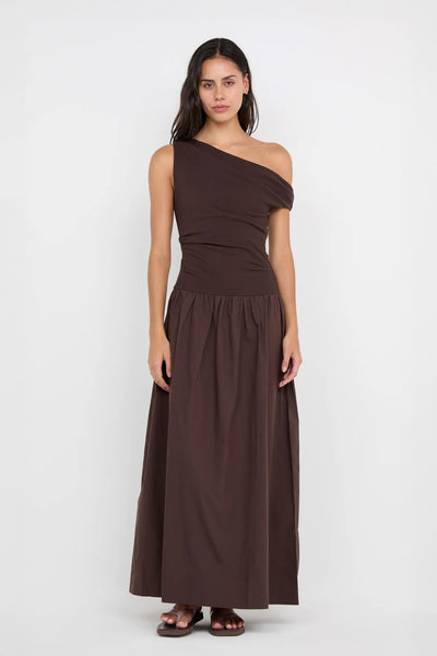 BEC + BRIDGE - FREYA ASYM MAXI DRESS - DARK CHOCOLATE - PERTH BOUTIQUE - AUSTRALIAN BOUTIQUE - WA BOUTIQUE - INTERNATIONAL SHIPPING - USA SHIPPING - PERTH STORES - PERTH STORE - AUSTRALIA - WA - WESTER AUSTRALIA - WOMENS FASHION - FASHION - CLOTHING - WA STOCKIST - PERTH STOCKIST - AUSTRALIAN STOCKIST - STOCKIST