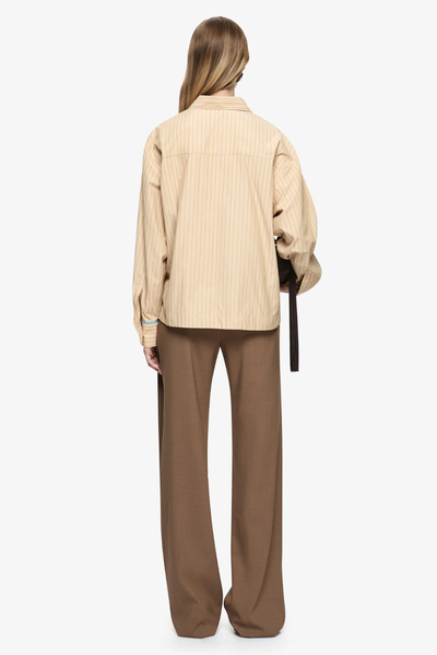 Full-body back view of the Zanda Shirt showing the relaxed drape and yoke detailing.